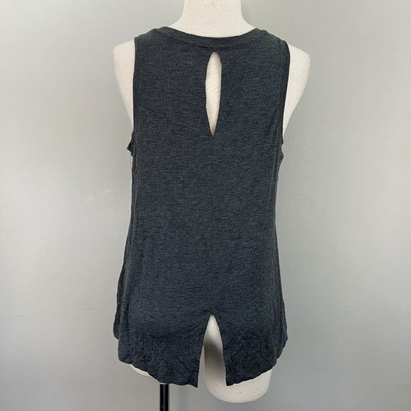 NWOT HALOGEN Charcoal Grey Tank Top with‎ Peak-A-Book Back (S) - Picture 4 of 7